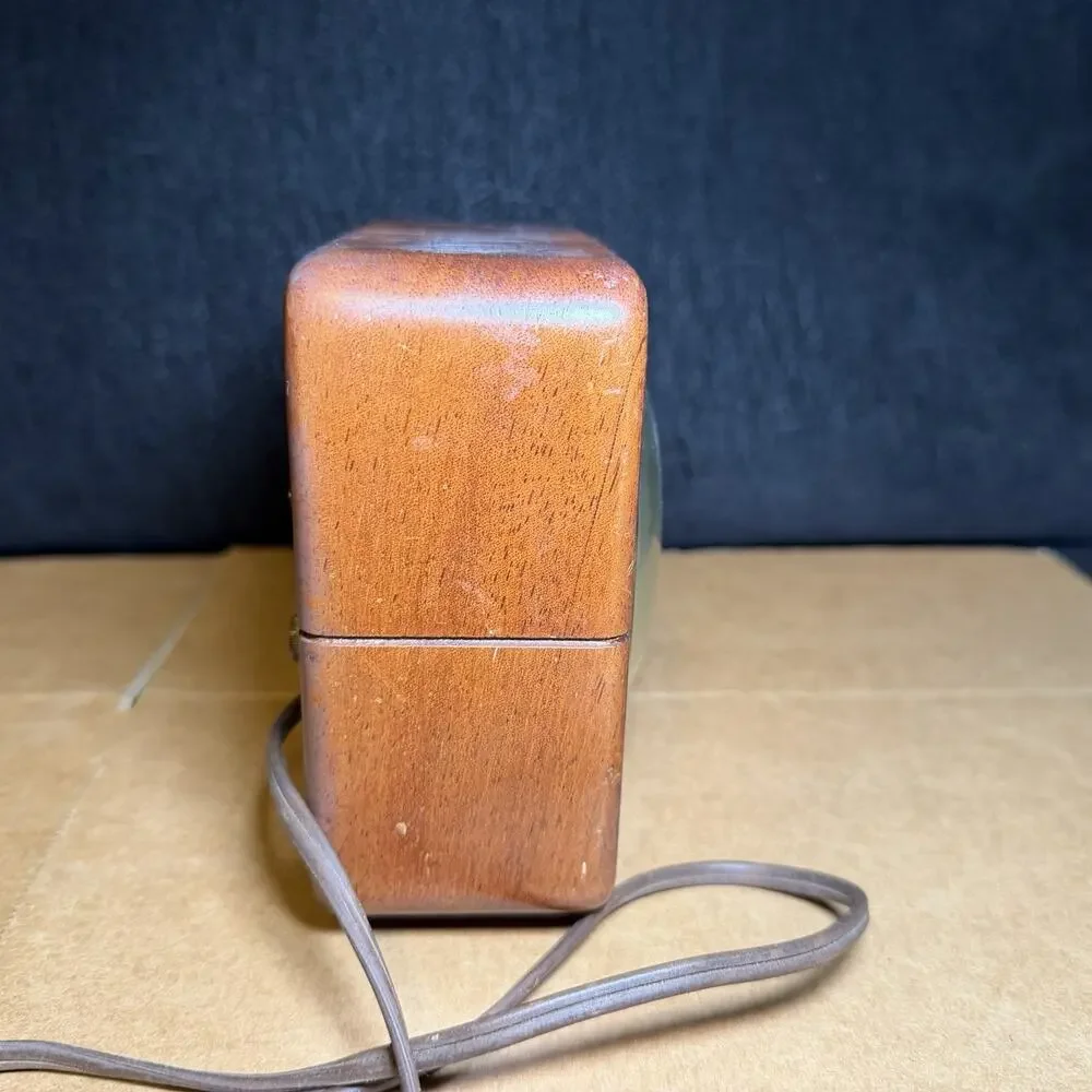 1947 General Electric Wood Alarm Clock 7H140 Square Clock & Alarm Tested